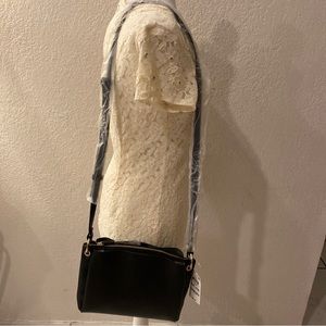 ALFANI Tieghan pebbled faux-leather women's crossbody bag purse - BLACK.